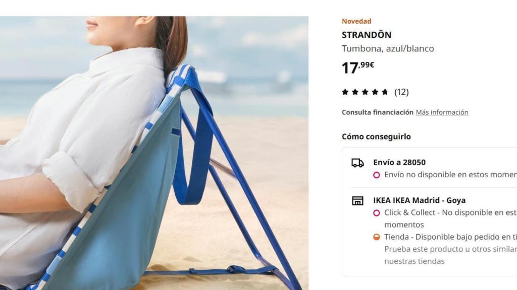 Tumbona, azul/blanco. Ref. 205.911.10