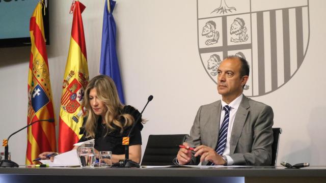 Mar Vaquero y José Luis Bancalero, en rueda de prensa