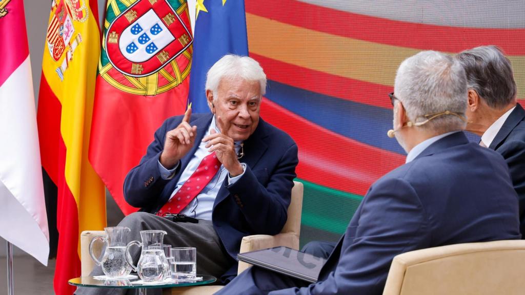 Felipe González durante su intervención.