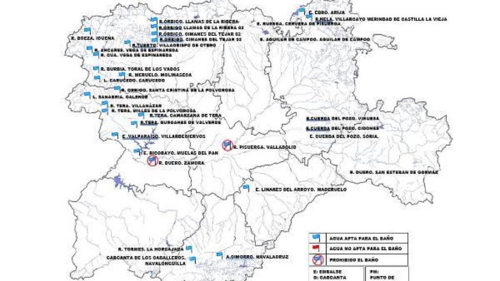 MAPA DE APTITUD ZONAS DE BAÑO