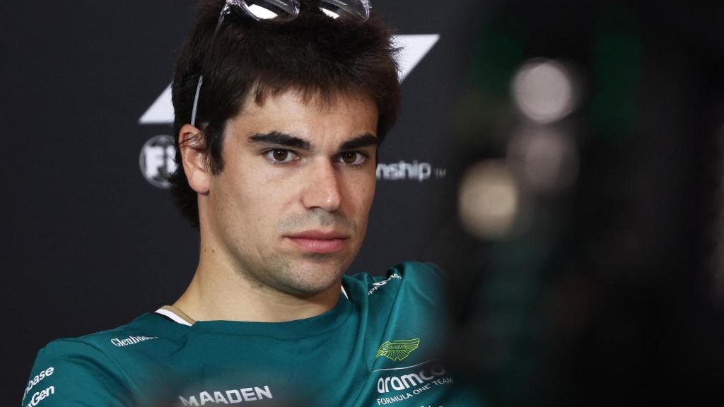 Lance Stroll en la previa del GP de Imola.