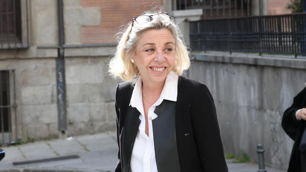 María Escudero, en el funeral de Fernando Gómez-Acebo, en Madrid, el 8 de abril de 2024.