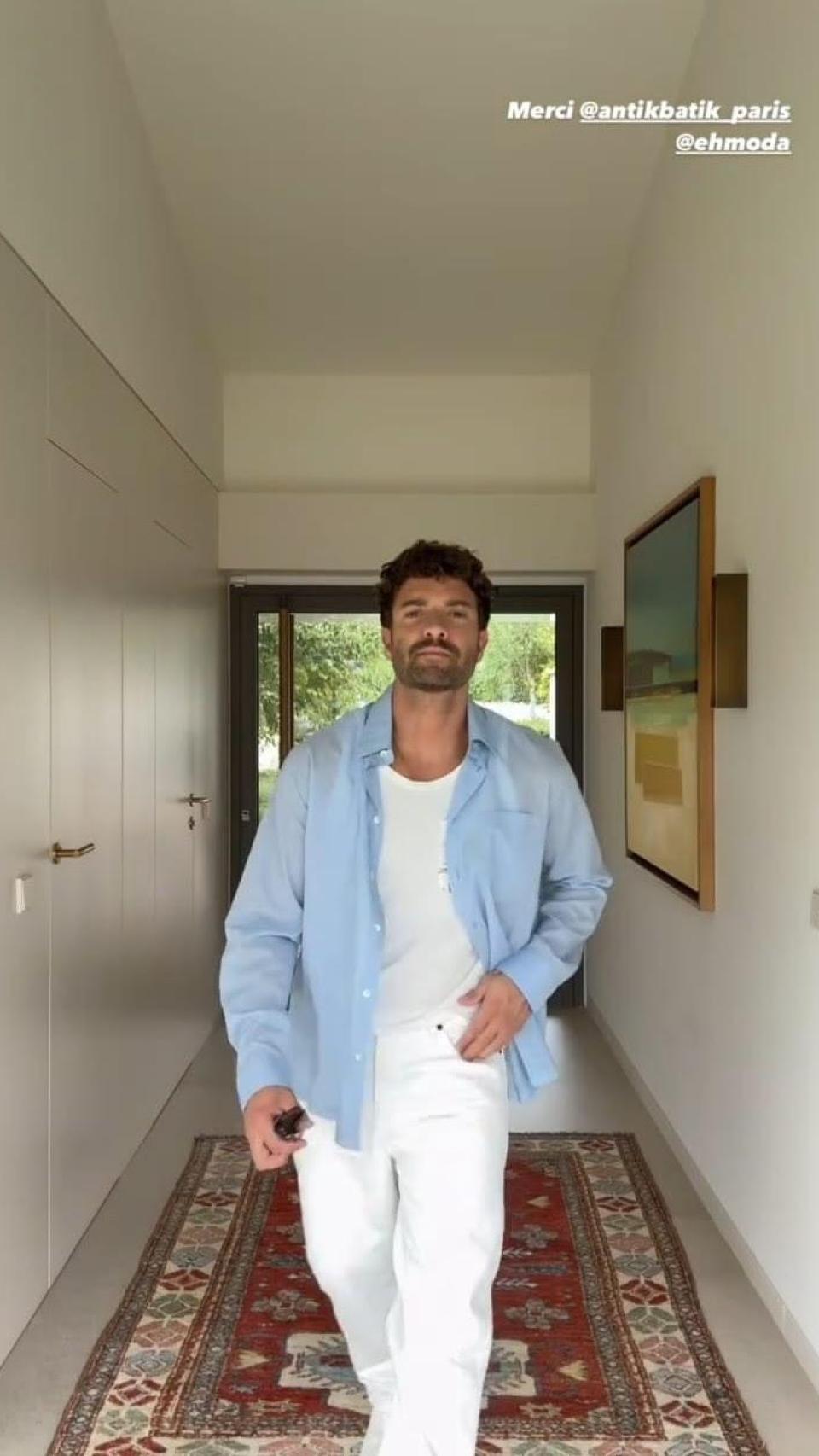 Pablo Alborán, en un 'story' de Instagram.