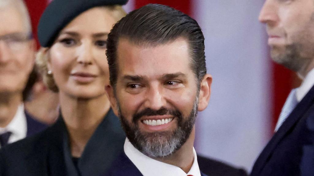Donald Trump Jr, en la ceremonia inaugural de su padre.