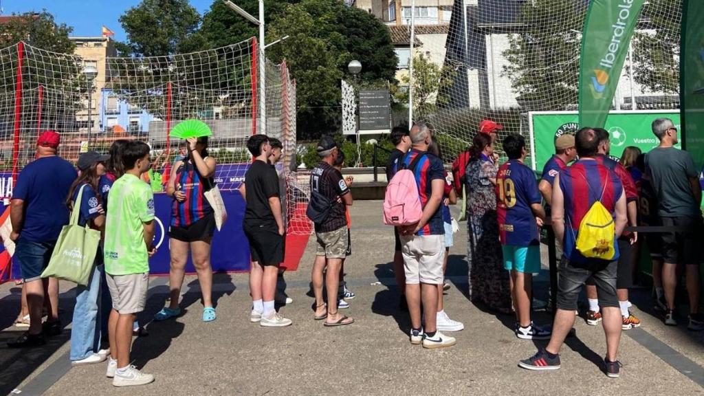 La afición del Barça, presente en la final de Copa de la Reina en Huesca