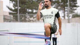 Dani Carvajal, durante uno de los últimos entrenamientos antes del Mundial de Clubes