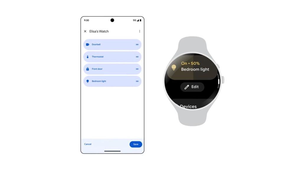 Fijando favoritos en un reloj Pixel con Wear OS