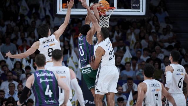 Tyson Pérez durante el Real Madrid vs. Unicaja de las semifinales de la ACB