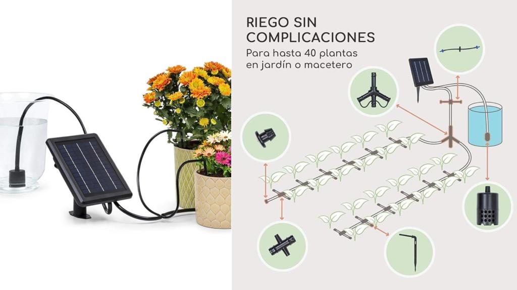 El sistema de riego solar automático de Amazon.
