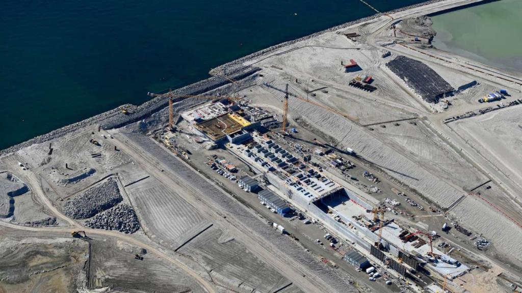 Las obras en la entrada del túnel desde Dinamarca
