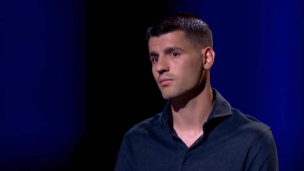 Álvaro Morata, durante su entrevista en Movistar+