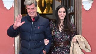Cayetano Martínez de Irujo y Bárbara Mirjan, en Sevilla el pasado abril.