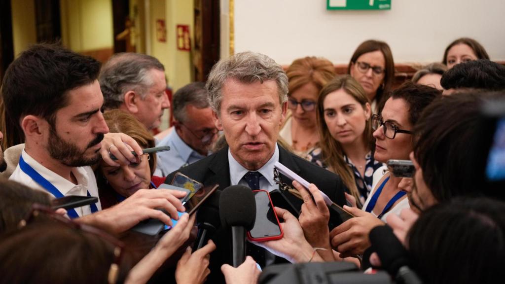 El líder popular, Alberto Núñez Feijóo,