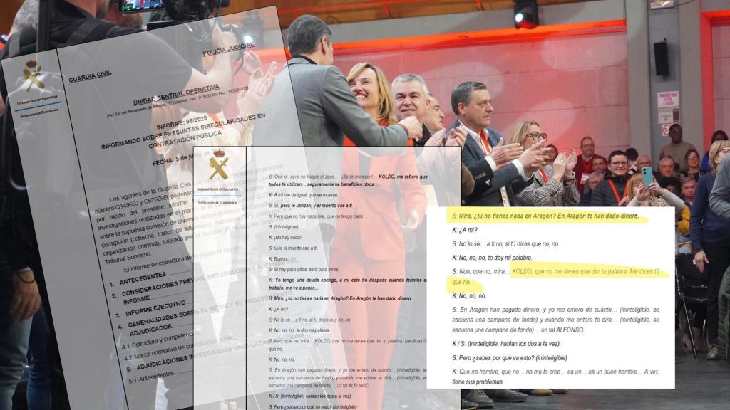 La conversación de Santos Cerdán y Koldo sobre Aragón.