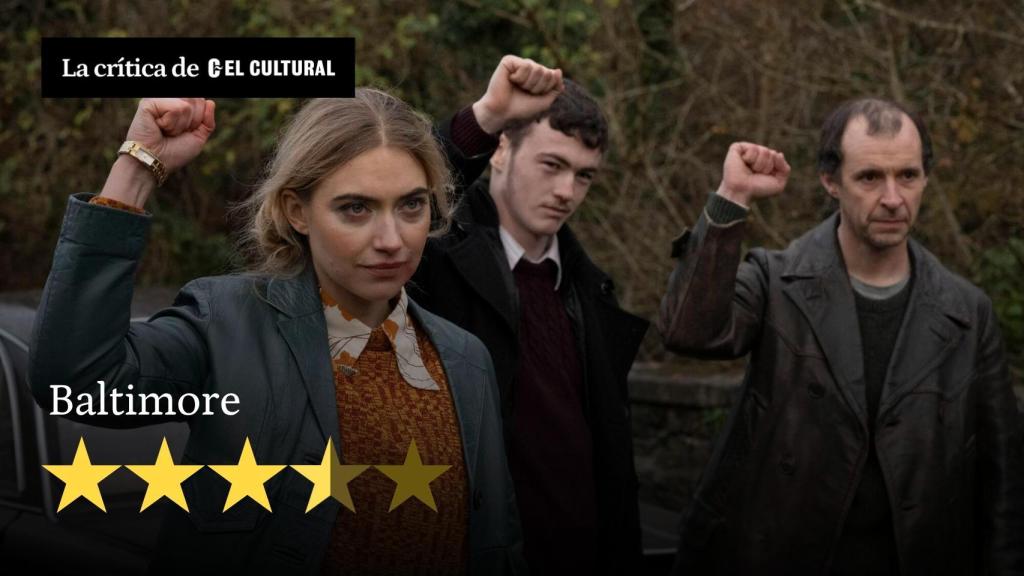 Imogen Poots (izquierda), Lewis Brophy (centro) y Tom Vaughan-Lawlor (izquierda) protagonizan 'Baltimore'