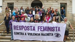 Concentración en repulsa del presunto crimen machista de Moraña (Pontevedra)