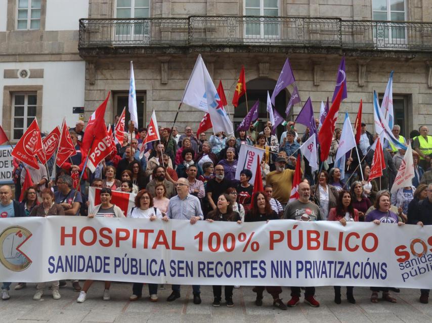 Manifestación en Vigo contra las presuntas privatizaciones en el sector sanitario.