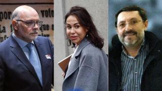 Javier Herrero Lizano, antiguo responsable de Carreteras; la expresidenta de Adif, Isabel Pardo de Vera, y el constructor José Ruz.