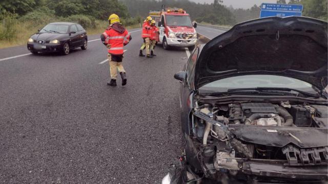 Herido en un accidente de tráfico en Rianxo.