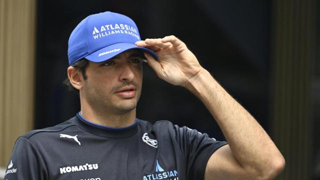 Carlos Sainz, a su llegada al Gran Premio de Canadá.