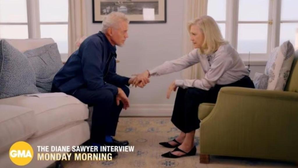 Eric Dane, durante su entrevista, que se emitirá el próximo lunes, día 16.