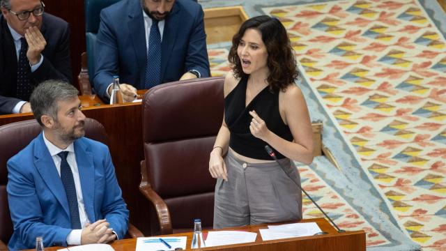 Isabel Díaz Ayuso, durante una sesión plenaria en la Asamblea de Madrid.