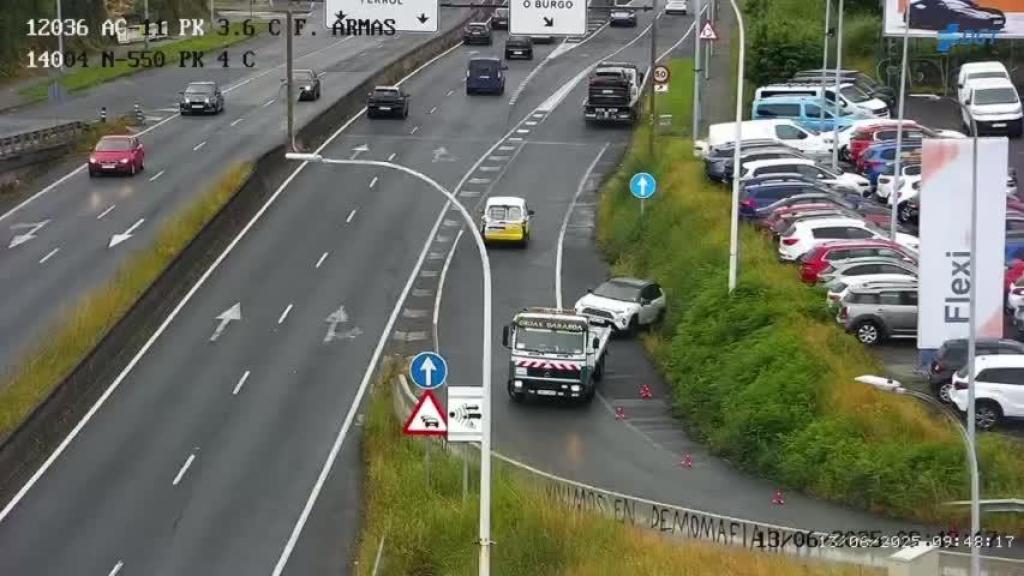 Accidente en la AC-11, en A Coruña