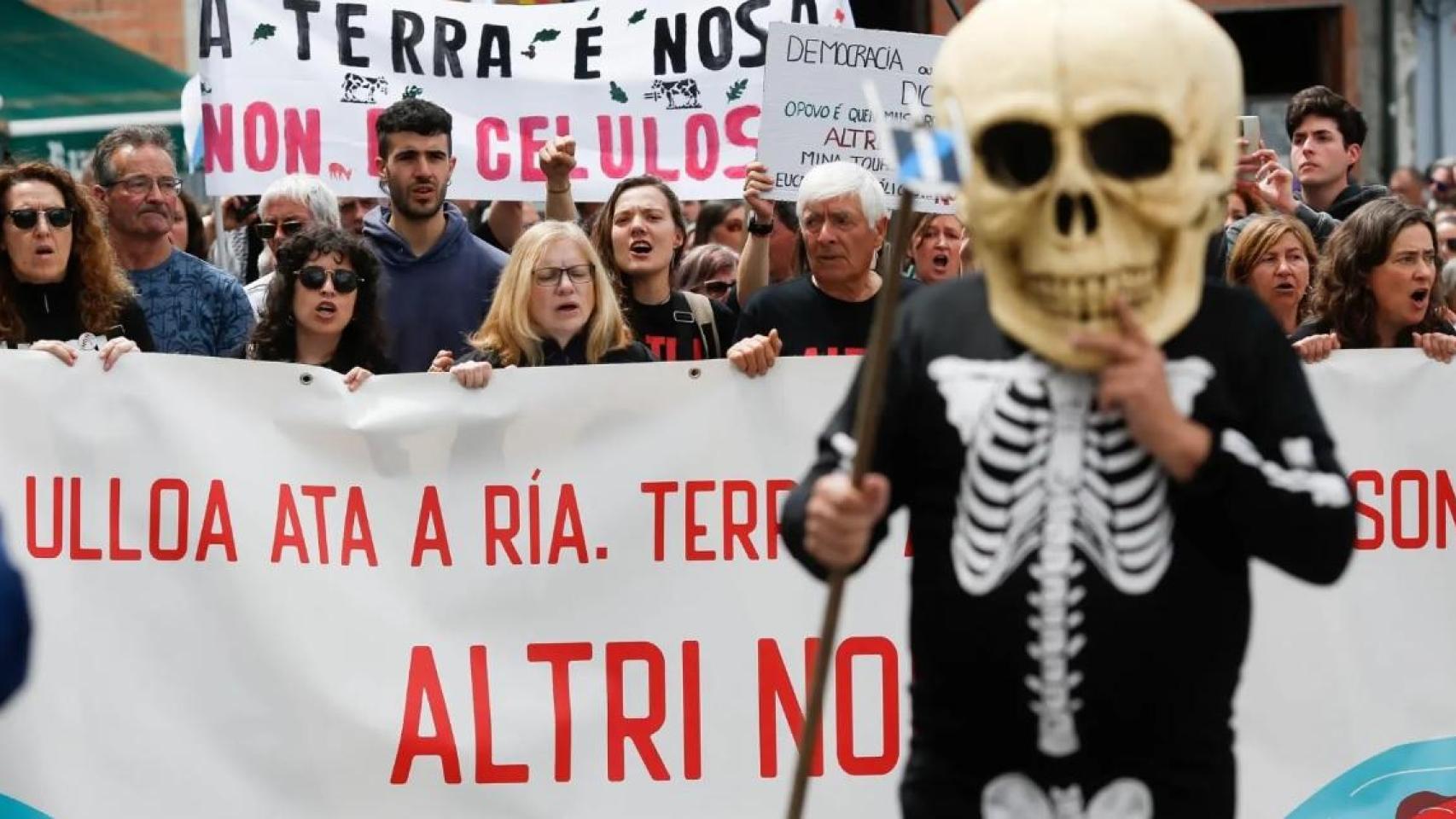 Foto de archivo de una manifestación contra Altri.