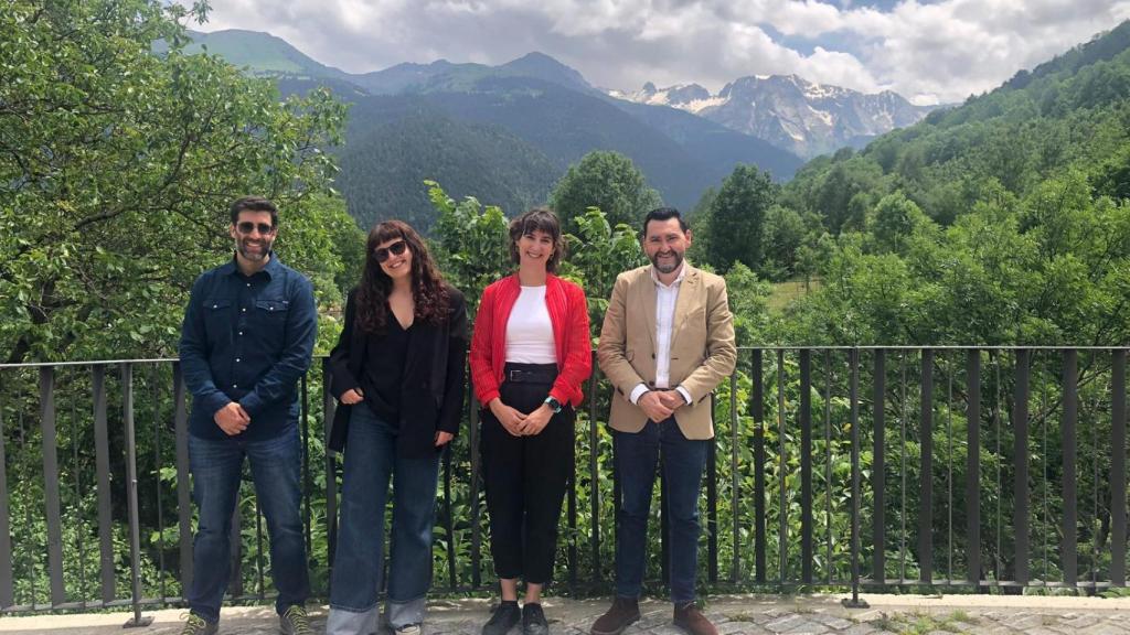 Jesús María Rodríguez (a la derecha), durante una visita de trabajo en Valle de Arán.