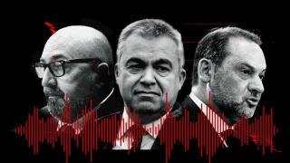 Fotomontaje con las caras de Koldo García, Santos Cerdán y José Luis Äbalos.