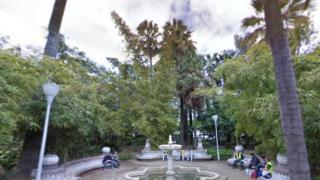 Una zona del parque de Málaga.