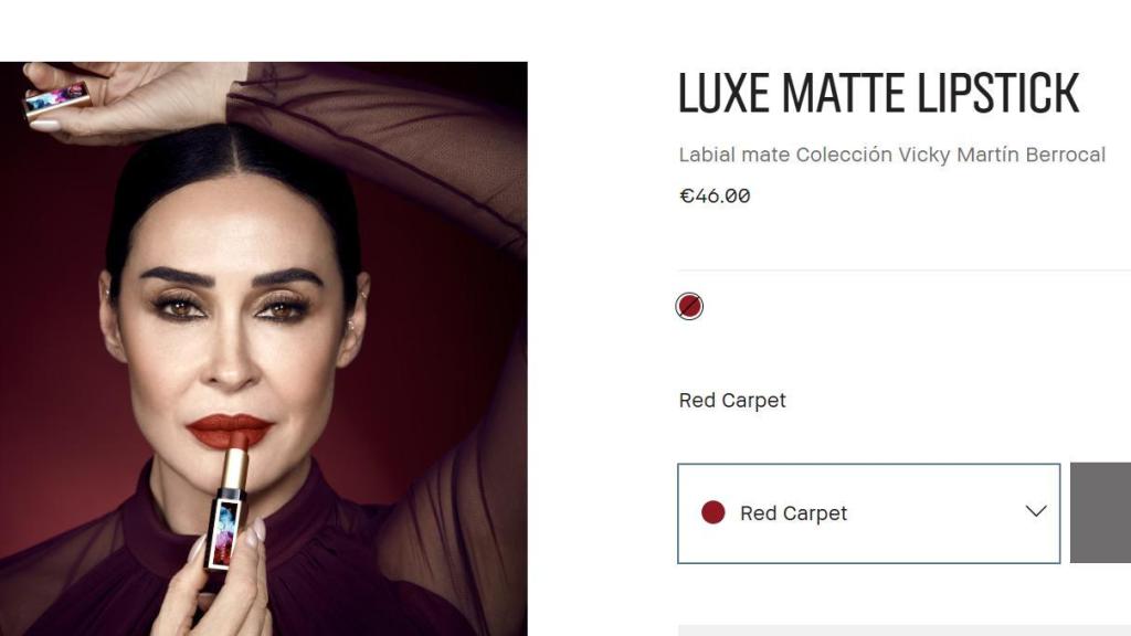 Labial mate Colección Vicky Martín Berrocal.