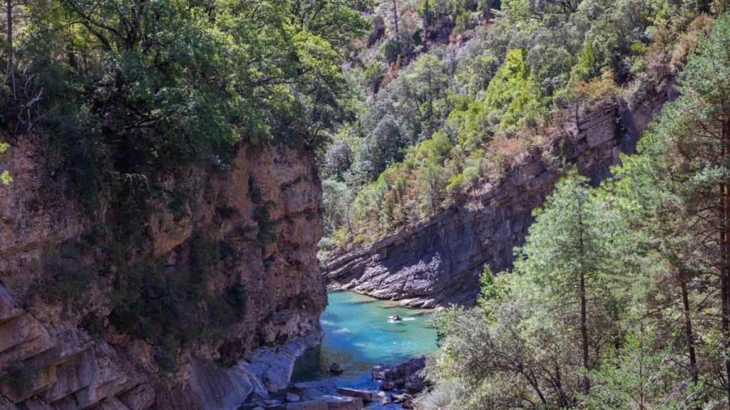 Río Bellós, zona de baño de Puyarruego.