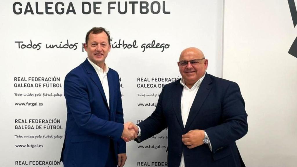 Manolo García en su presentación con la RFGF.