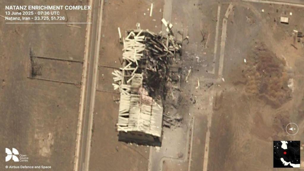 Imágenes aéreas de los ataques.