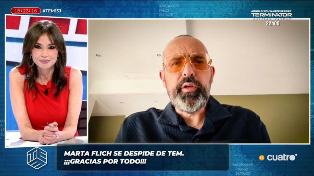 Risto Mejide mandó un mensaje de despedida a Marta Flich.