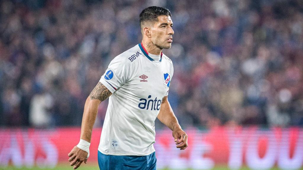 Luis Suárez, con la camiseta de Nacional.