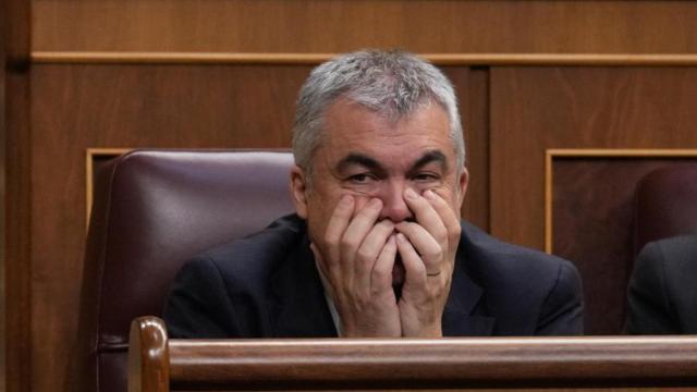 El diputado socialista Santos Cerdán durante el pleno celebrado este jueves en la Cámara Baja.