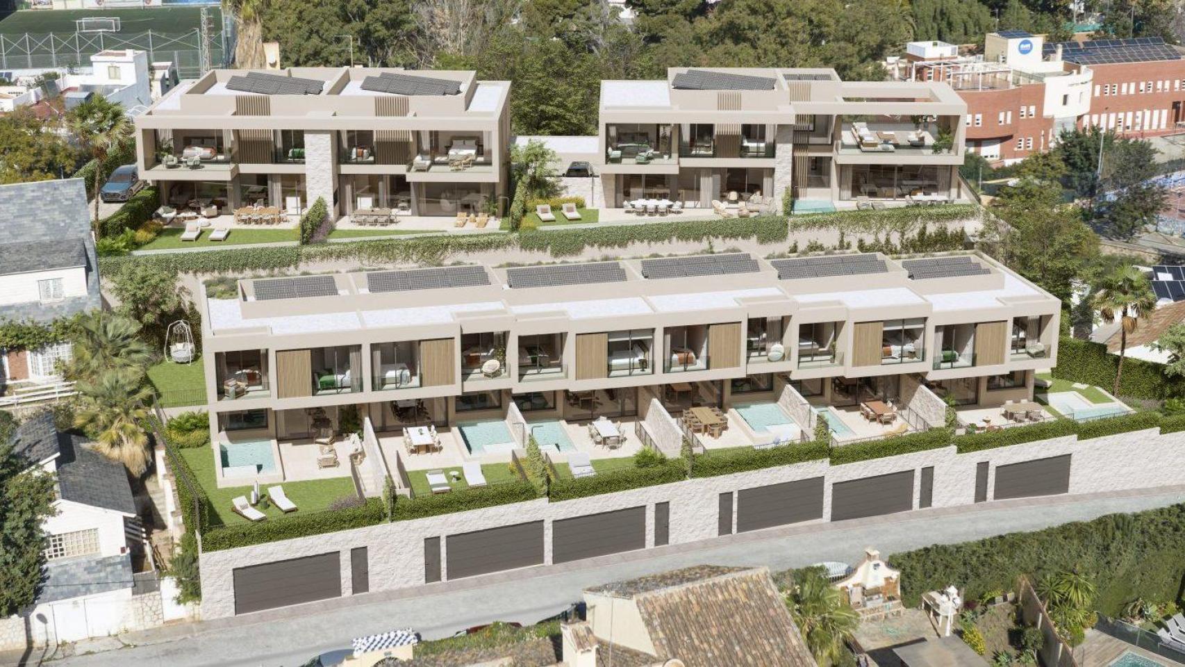 Diseño de la promoción de Adendia en la zona este de Málaga.