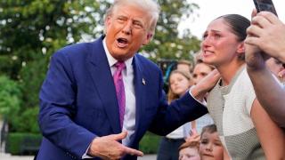 Donald Trump, el pasado viernes, en un picnic en la Casa Blanca.