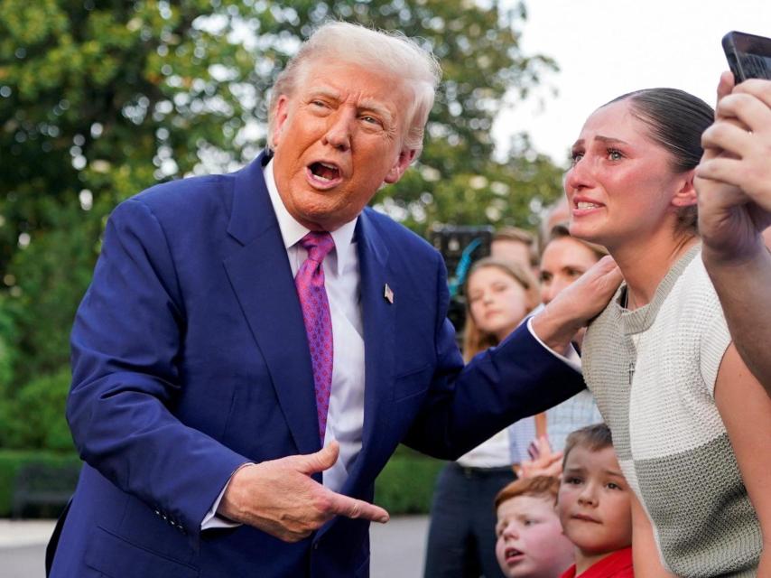 Donald Trump, el pasado viernes, en un picnic en la Casa Blanca.