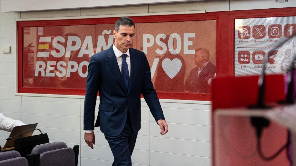 Pedro Sánchez, tras su rueda de prensa del 13 de junio.