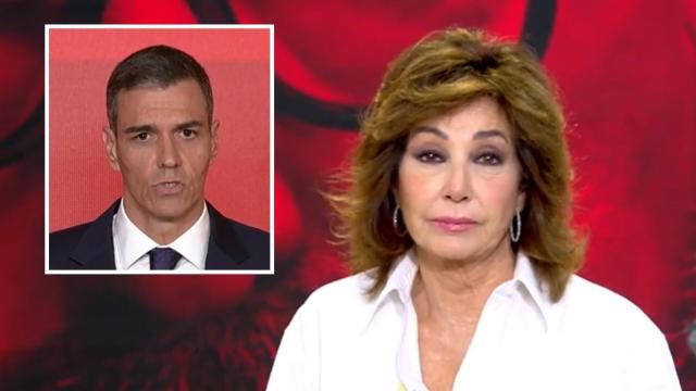 Ana Rosa Quintana y Pedro Sánchez en un fotomontaje hecho por BLUPER.