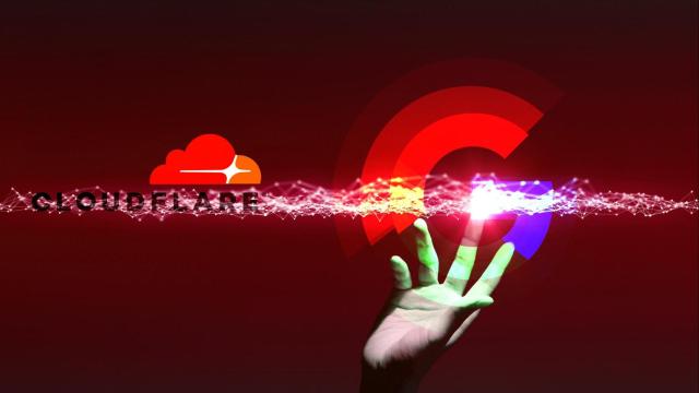 Fotomontaje inspirado en Google y Cloudflare