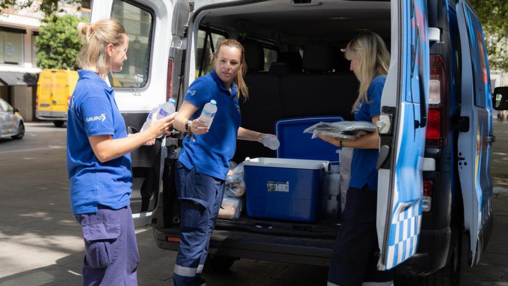 Trabajadoras de UMIES en Plaza Nueva.