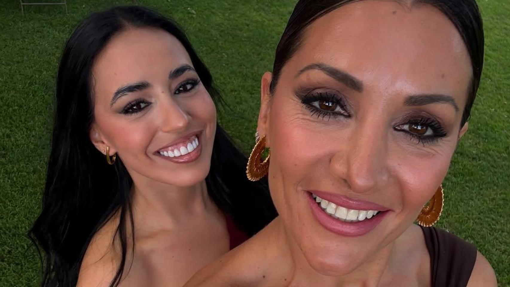 Nagore Robles, con su pareja, Carla Flila, en la boda de Susana Molina.