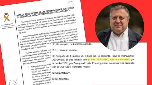 La conversación de Koldo y Santos Cerdán.