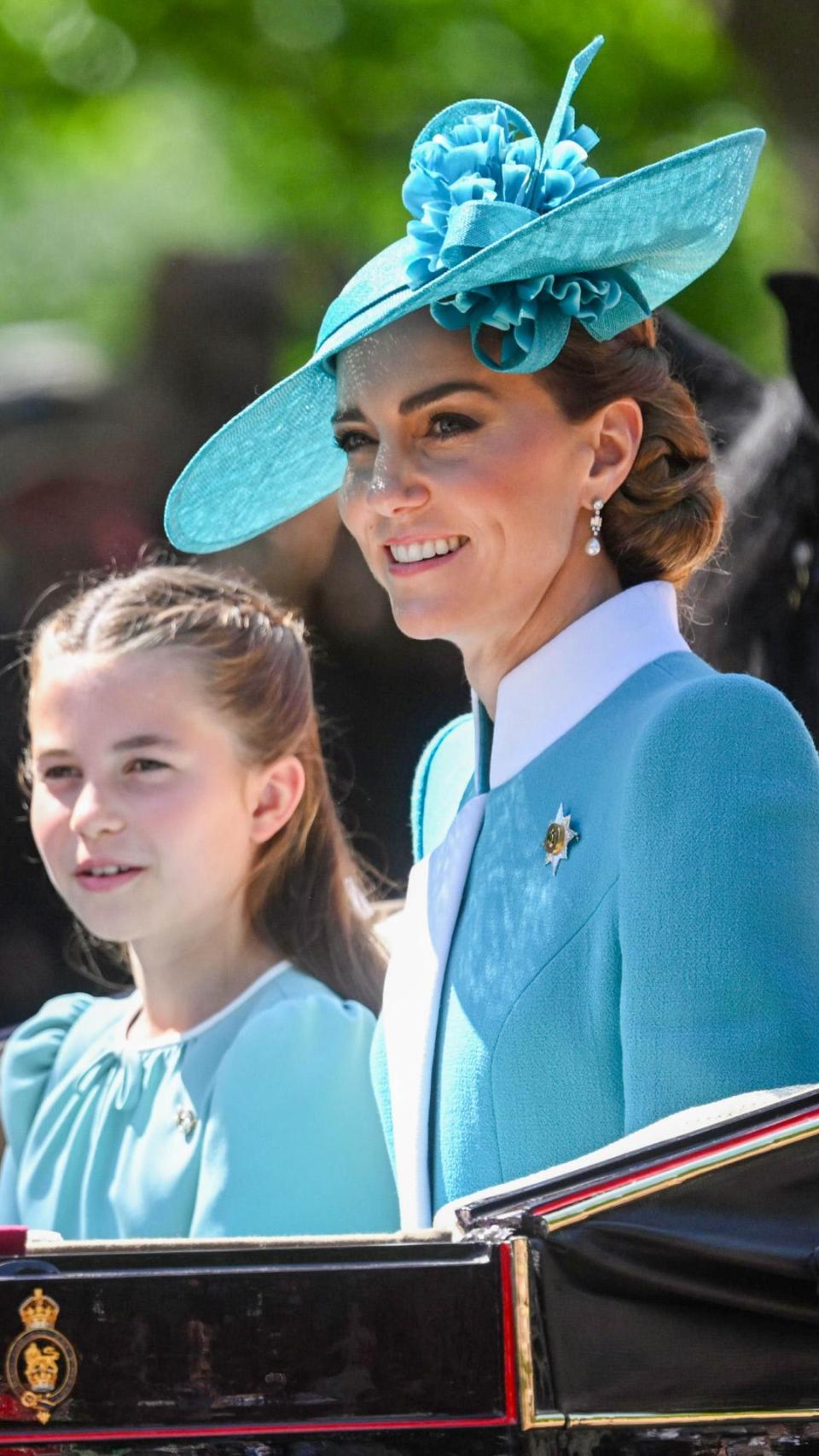 Kate Middleton y su hija Charlotte, en Trooping The Colour 2025.