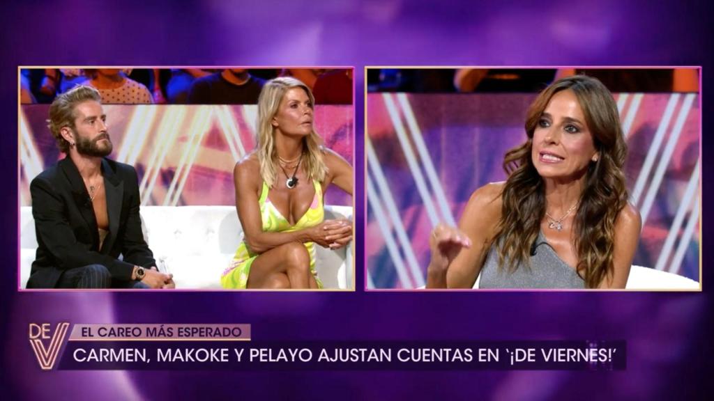 Pelayo Díaz, Makoke y Carmen Alcayde en 'De viernes'.