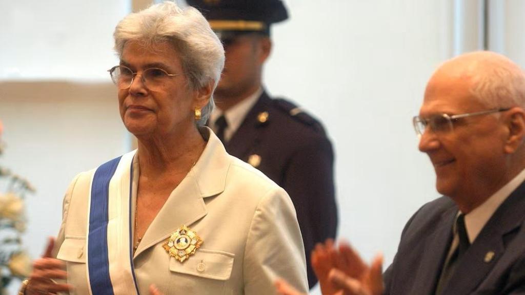La expresidenta de Nicaragua Violeta Barrios de Chamorro.